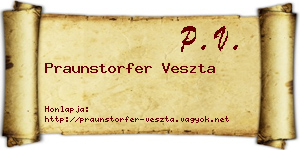 Praunstorfer Veszta névjegykártya